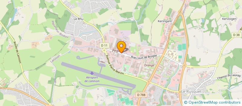localisation de l'entreprise CRISTALENS INDUSTRIE à LANNION