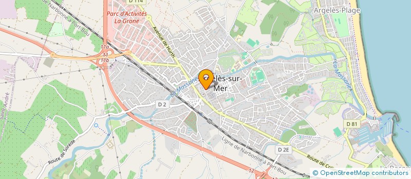localisation de l'entreprise CRISTALINE à ARGELES-SUR-MER