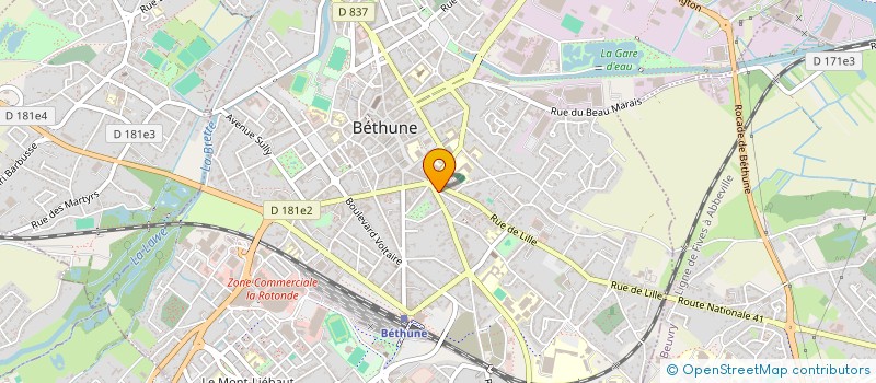 localisation de l'entreprise CRISTALISSIMA à BETHUNE