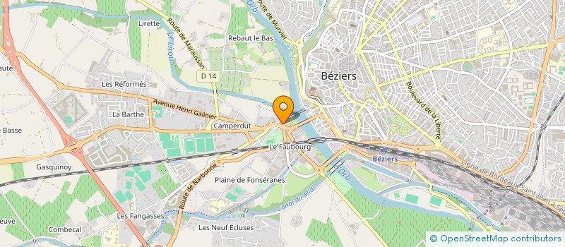 localisation de l'entreprise CRISTALITE  BEZIERS