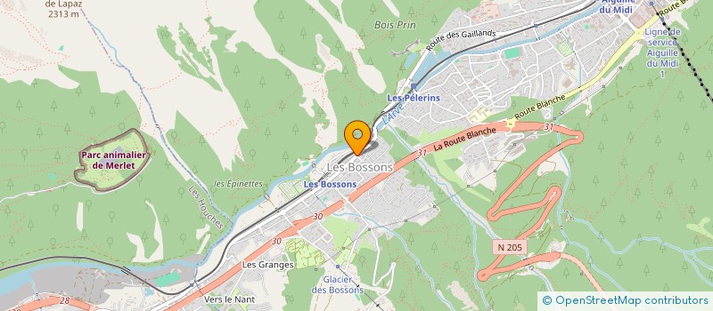 localisation de l'entreprise CRISTALLIERS  CHAMONIX-MONT-BLANC