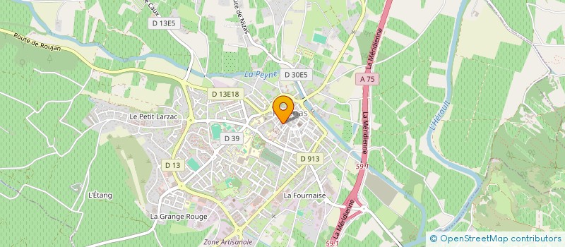 localisation de l'entreprise CRISTINA  PEZENAS