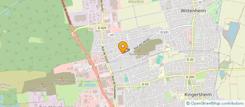 localisation de l'entreprise CRISTINELLI  WITTENHEIM