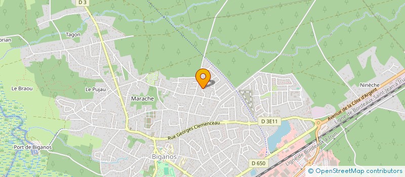 localisation de l'entreprise CRISTOLINE  BIGANOS