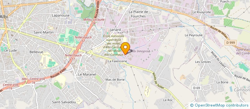 localisation de l'entreprise CRITT AUTOMATISATION & ROBOTIQUE à ALBI