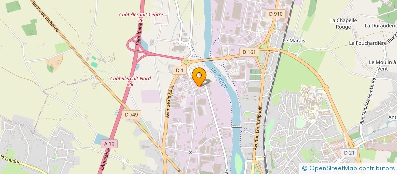 localisation de l'entreprise CRITT SPORT-LOISIRS à CHATELLERAULT