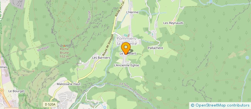 localisation de l'entreprise CRIZZZ  LA SURE EN CHARTREUSE