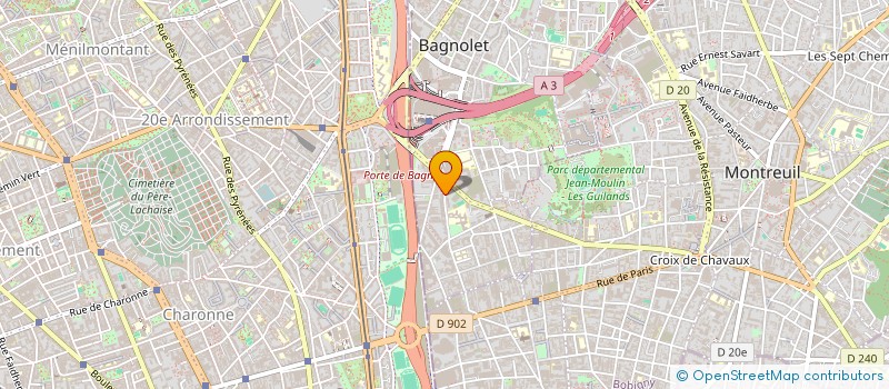 localisation de l'entreprise CRL TRANSPORT  BAGNOLET