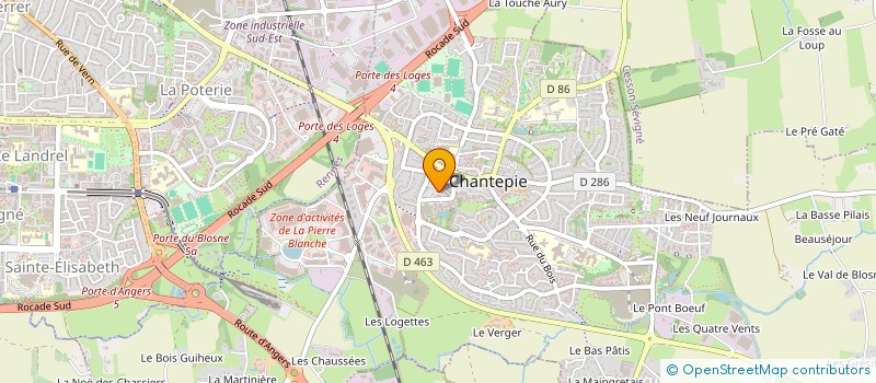 localisation de l'entreprise CRM  CHANTEPIE