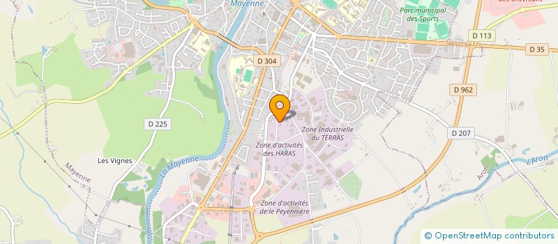 localisation de l'entreprise CRM BATIMENT à MAYENNE