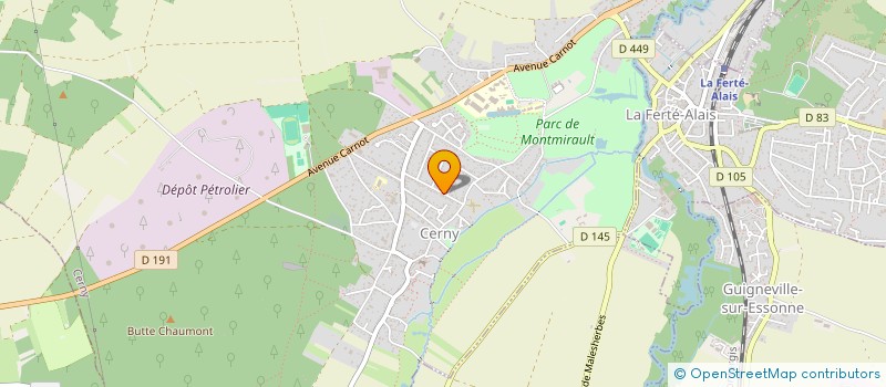 localisation de l'entreprise CRMP  CERNY