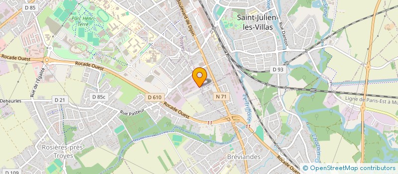 localisation de l'entreprise CRN-BROCARD à ROSIERES-PRES-TROYES