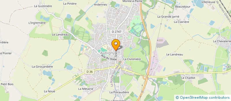 localisation de l'entreprise CROC'ARTS  AUBIGNY-LES CLOUZEAUX