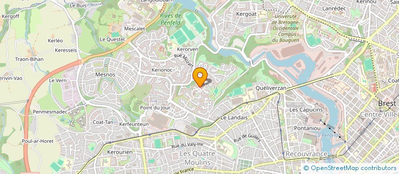 localisation de l'entreprise CROC-BLANC  BREST