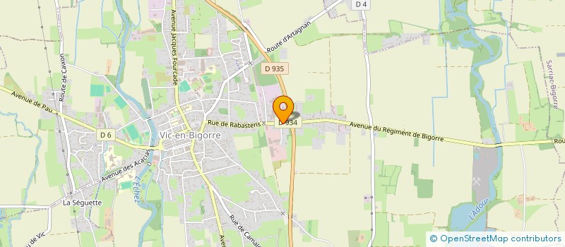 localisation de l'entreprise CROC BLANC SURVEIL GUYENNE GASCOGNE à VIC-EN-BIGORRE
