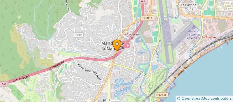localisation de l'entreprise CROC-CLEM à MANDELIEU-LA-NAPOULE