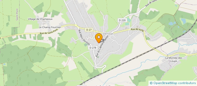 localisation de l'entreprise CROC' LAVIE à VENDAT