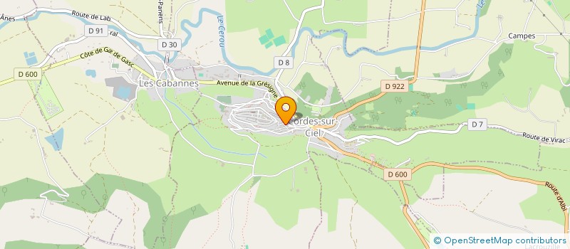 localisation de l'entreprise CROC'LIVRES à CORDES-SUR-CIEL