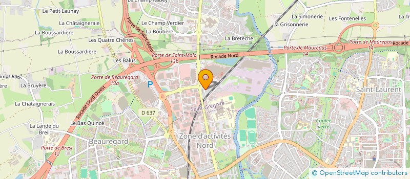 localisation de l'entreprise CROC'NATURE  SAINT-GREGOIRE