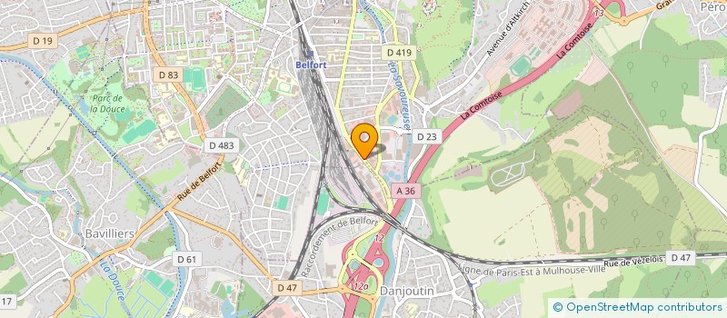 localisation de l'entreprise CROC PLUS SARL à BELFORT