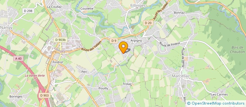 localisation de l'entreprise CROCAP  FILLINGES