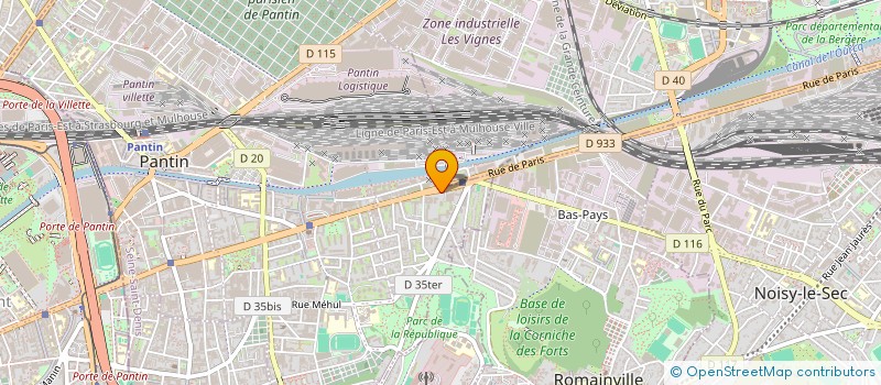 localisation de l'entreprise CROCO PIZZA à PANTIN