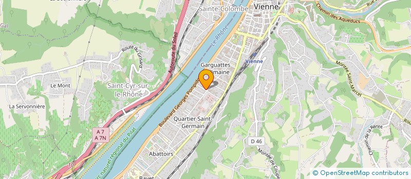 localisation de l'entreprise CROCO STUDIO GRAPHIQUE  VIENNE