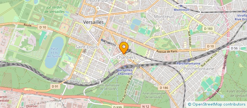 localisation de l'entreprise CROCUS RECHERCHE ET DEVELOPPEMENT à VERSAILLES