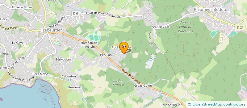 localisation de l'entreprise CROGUENNEC  TREBEURDEN