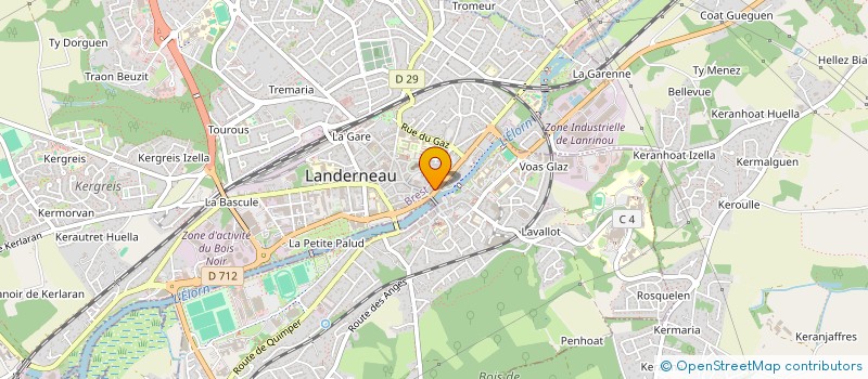 localisation de l'entreprise CROGUENNEC LE BER à LANDERNEAU