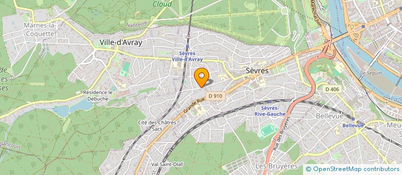 localisation de l'entreprise CROIBOSS INVEST à SEVRES