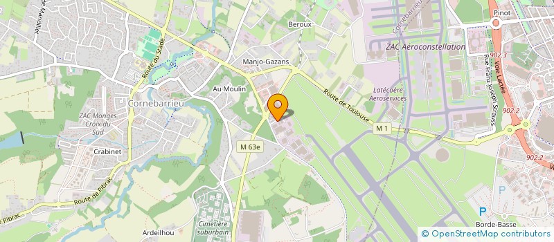 localisation de l'entreprise CROISEES D'OC MENUISERIES à CORNEBARRIEU