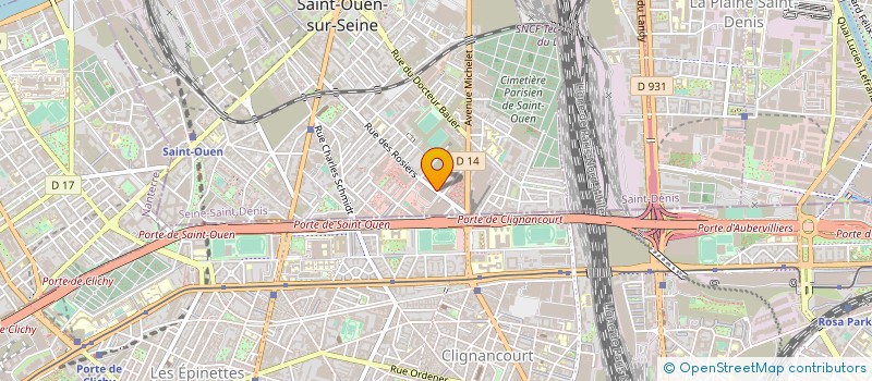 localisation de l'entreprise CROISETTE ANTIQUES à SAINT-OUEN-SUR-SEINE