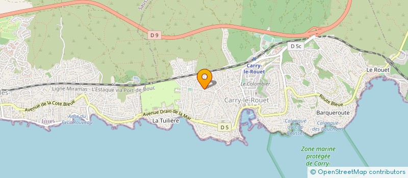 localisation de l'entreprise CROISIERES COTE BLEUE à CARRY-LE-ROUET