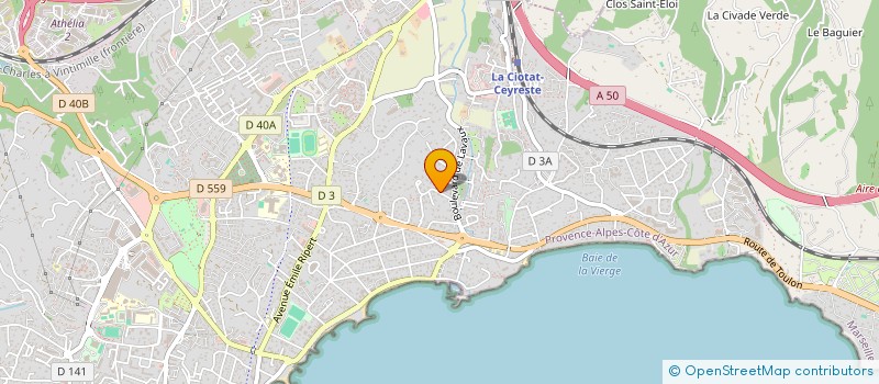 localisation de l'entreprise CROISIERES ET AUTRES PLAISIRS DE LA VOILE (CAP VOILE) à LA CIOTAT