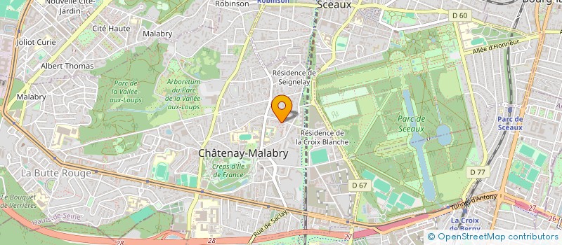 localisation de l'entreprise CROISSANCE 21 à CHATENAY-MALABRY