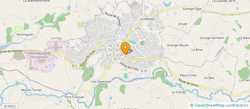 localisation de l'entreprise CROISSANT DE LUNE  SAINT-SYMPHORIEN-SUR-COISE