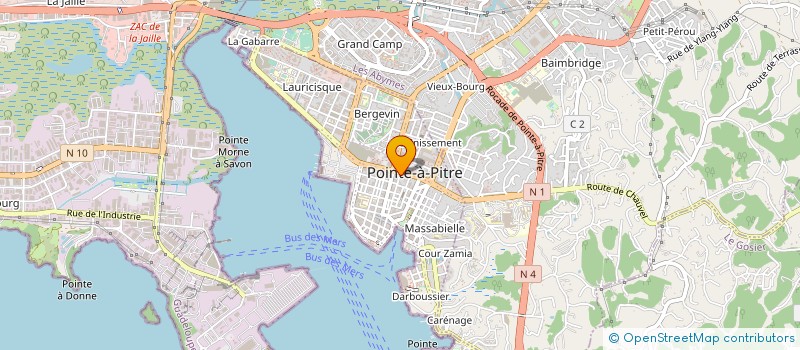 localisation de l'entreprise CROISSANTERIE NOZIERES à POINTE-A-PITRE