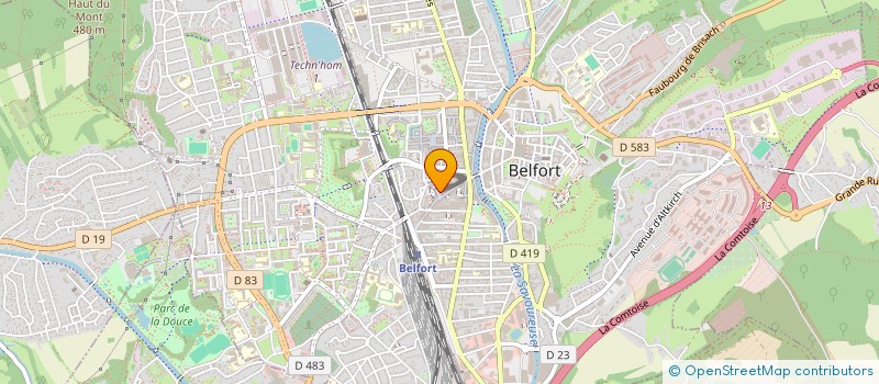 localisation de l'entreprise CROISSANTS SHOW à BELFORT