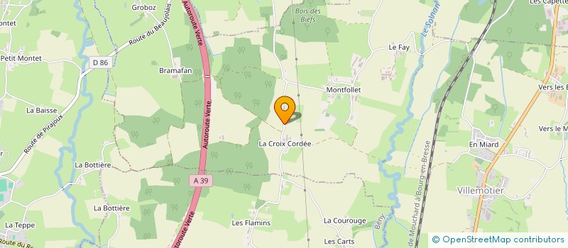 localisation de l'entreprise CROIX CORDEE  VILLEMOTIER