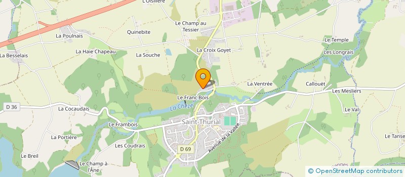 localisation de l'entreprise CROIX DE VERDON LOCATION  SAINT-THURIAL