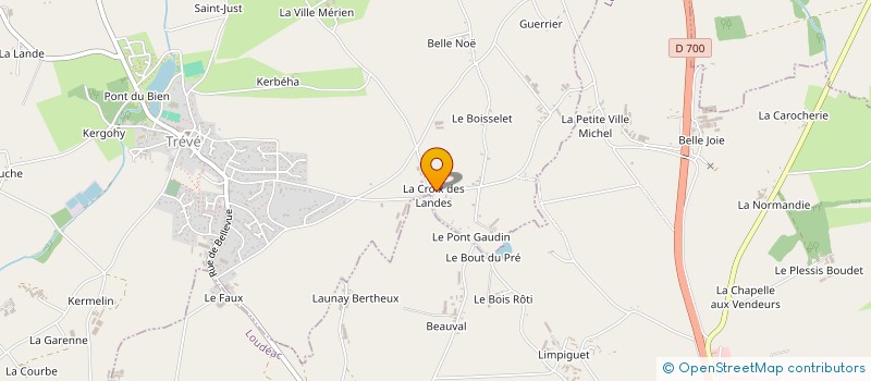 localisation de l'entreprise CROIX DES LANDES ALGAE à TREVE