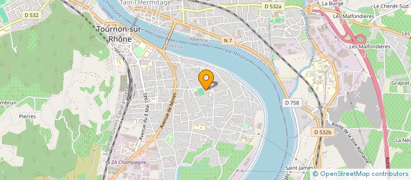 localisation de l'entreprise CROIX DU SUD à TOURNON-SUR-RHONE