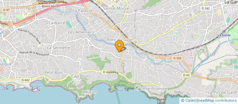 localisation de l'entreprise CROIX DU SUD  TOULON