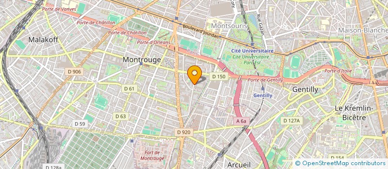 localisation de l'entreprise CROIX-ROUGE SANTE SECOURS à MONTROUGE
