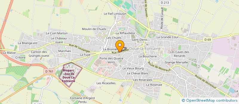 localisation de l'entreprise CROIX VERTE  DOUE-EN-ANJOU