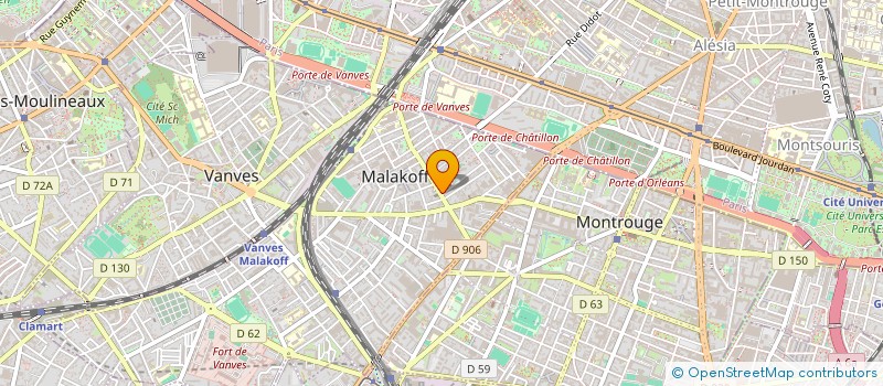 localisation de l'entreprise CROIXMARIEBOURDON ARCHITECTES ASSOCIES  MALAKOFF