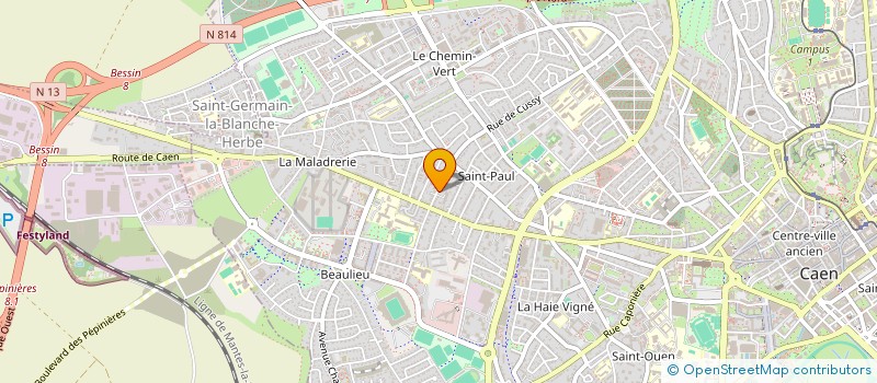 localisation de l'entreprise CROM à CAEN