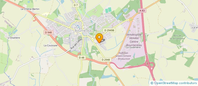 localisation de l'entreprise CROMA à BOURNEZEAU