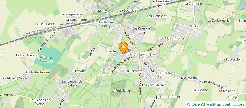 localisation de l'entreprise CROMA TOITURE  LE MOLAY-LITTRY
